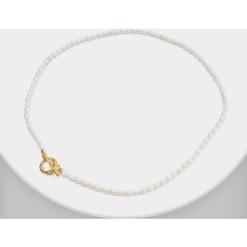 I6 Rispada Luxry Natural Pearl Choker Short Necklace For Woman Girl Gift Wedding Jewelry