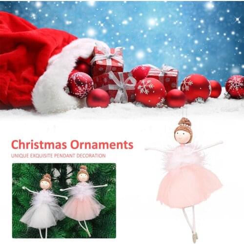 Christmas Tree Hanging Pendant Christmas Net Yarn Plush Ballerina Girl Modeling Doll Pendant Christmas Tree Decoration Gifts