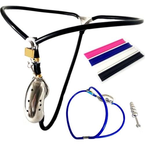 Chastity Belt Stainless Steel with Removable Anal Plug Chastity Cage Cock Cage Male Chastity Device Sex Toys for Men G7-4-97