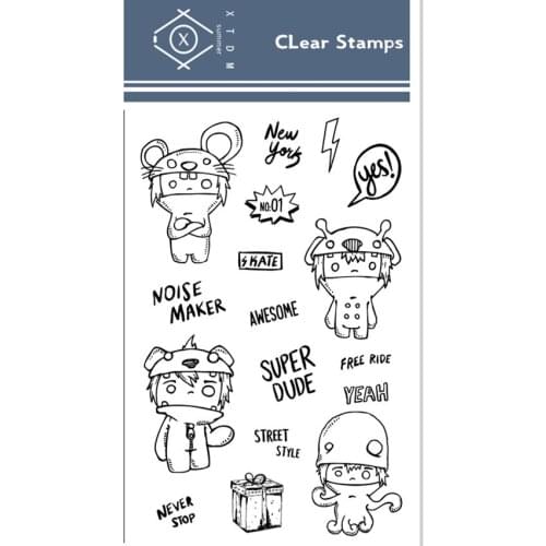 Hot selling Mouse Warrior alphabet transparent clear stamp / silicone seal roller stamp DIY scrapbook album / card production