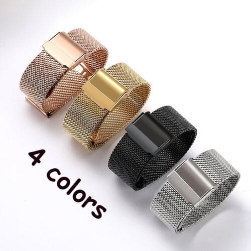 18mm 22mm 20mm Watchband Stainless Steel Milanese Loop For Samsung Galaxy Watch Active 2 46mm 42mm band For Samsung Watch 3 Belt