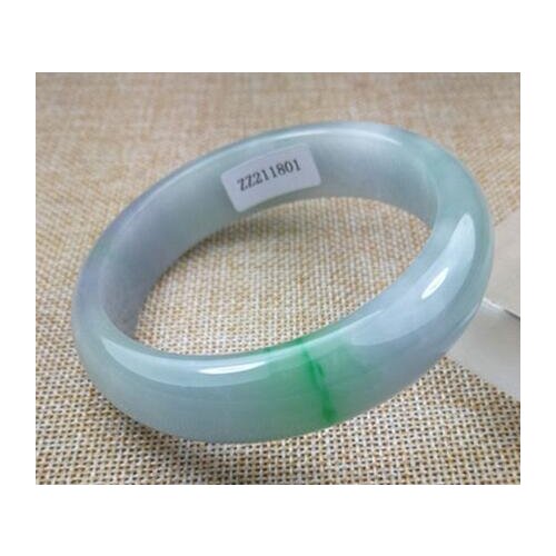 Certified (Grade A) 100%Natural Lavender Green Jadeite Bracelet Jade Bangle 60MM