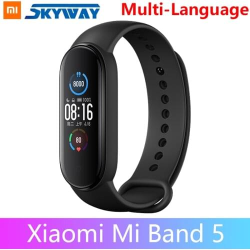 Multi-Language Xiaomi Mi Band 5 Smart Bracelet Touch Screen Miband 5 Wristband Fitness Track Heart Rate Monitor Swim Sport