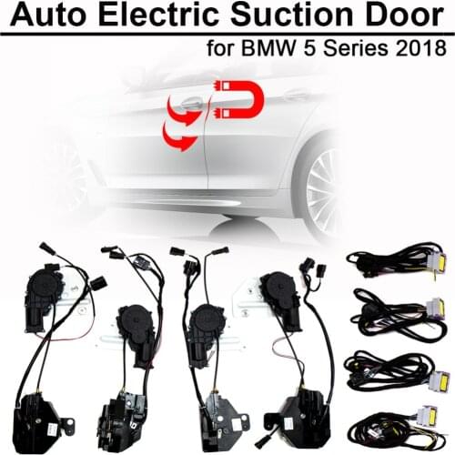 Smart Auto Electric Suction Door Lock for BMW 5 2018 Series Automatic Closing Super Silence 4 Door Installing Car Vehicle Door