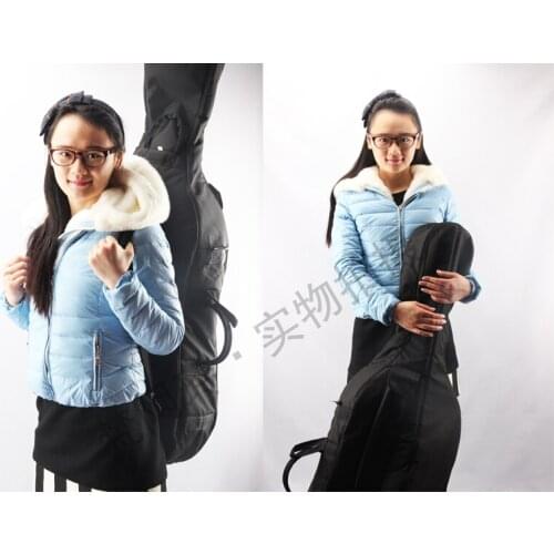 Cello backpack thickened waterproof piano box double shoulders cello bag can put bow score