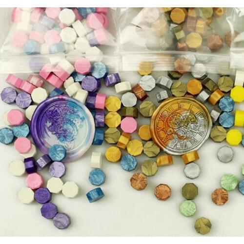 One bag Sealing Wax stamp beads Granular Grain beans 32-34g around 100pcs Vintage Multi Color seal wax tablet