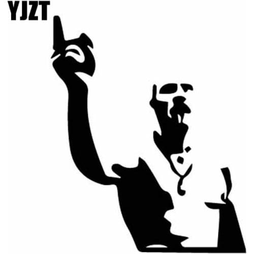 YJZT 12.5CM*15.3CM Viking Interesting Car Sticker Delicate Vinyl Decal Black/Silver C27-0116