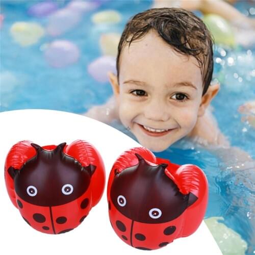 1 Pair Cute Cartoon Baby Kid Safety Swimming Arm Ring Floating Inflatable Sleeve