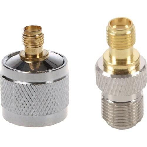 1 Pcs N-Plug Male / Sma Connector Female Pin Antenna Adapter & 1 Pcs Rf Coaxial Coax Adapter Sma Female To F Female