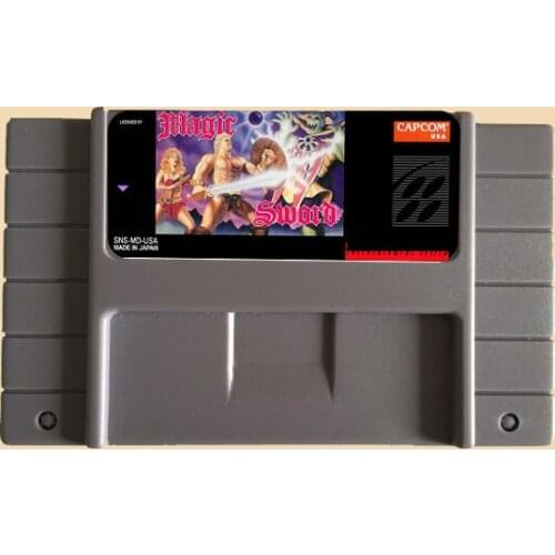 Magic Sword 16 bit Big Gray Game Card For NTSC Game Console