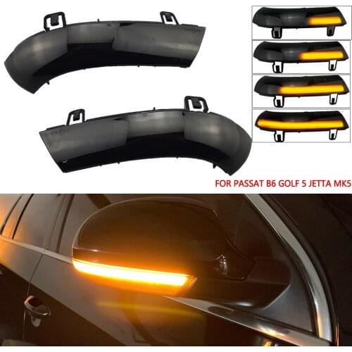 2 pieces Side Mirror indicator dynamic blinker LED Turn Signal Light For VW GOLF 5 GTI V MK5 Jetta Passat B5.5 B6 Sharan Superb