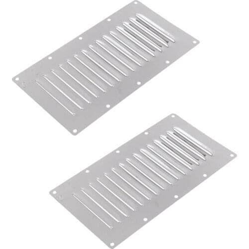 2x Magideal 304 Stainless Steel Marine Boat Engine Louvered Style Vent Cover