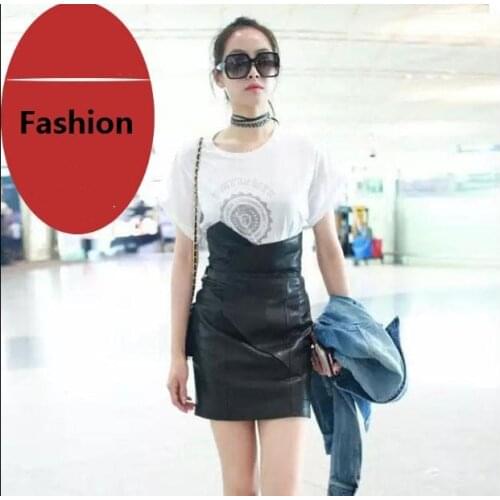 Shipping,Genuine leather Free women slim short skirts.fashion sheepskin A-line black,quality female sexy style sales