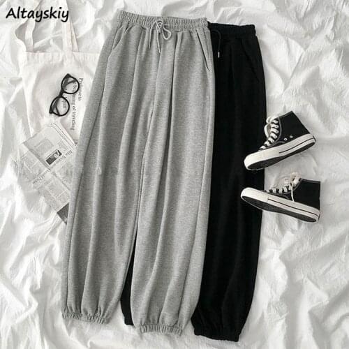 Pants Women Oversize Plus Size 4xl Streetwear Loose Ladies Popular Trendy Solid Sweatpants Student Leisure Fashion All-match