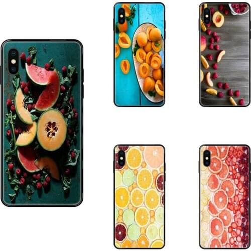 Black Soft TPU Art Online Cover Case Banana Pear Strawberry Fruit For Huawei Honor 6A 7A 7X 8C 8X 9 9A 9I 9X 10 10I 20 20I 20S