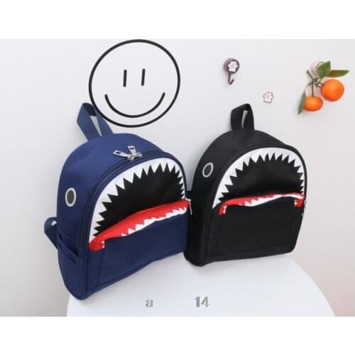 Childrens bag Shark Boy Girl Backpack Autumn Cartoon Shark pattern backpack Kids Christmas Gifts
