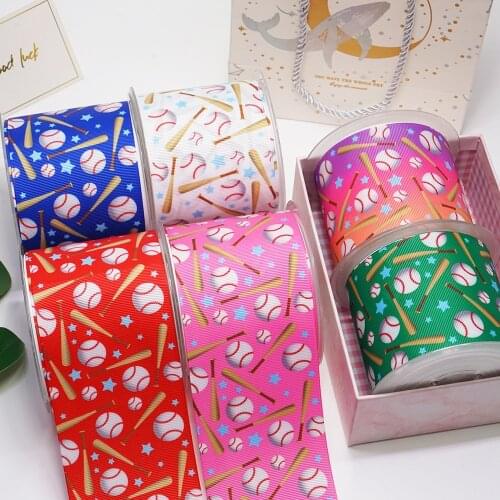 DIY Cartoon Baseball Printed Grosgrain Ribbon For Craft Supplies Sewing Accessories 5 Yards, Planar Resins Mold 10 Pieces. 53586