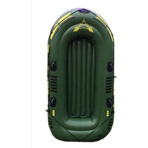 LM1243 Super Thickening PVC Inflatable Rowing Boat Green Fishing Boat with Spare Parts 200kg Bearing 2/3/4 Persons