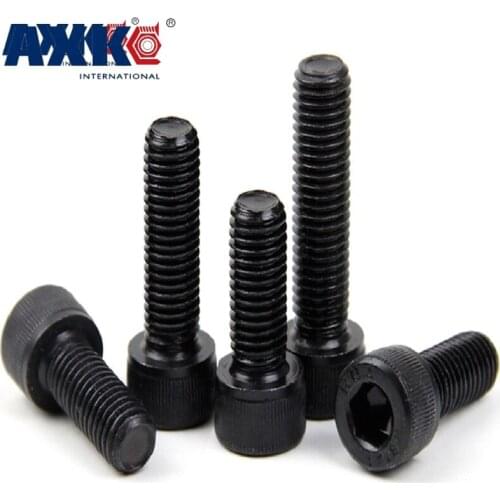 M8 M8*1*25/30/35 M8x1x25/30/35 1mm Pitch 12.9 Grade Carbon Steel Full Fine Thread Cap Cup Allen Head Bolt Hexagon Socket Screw