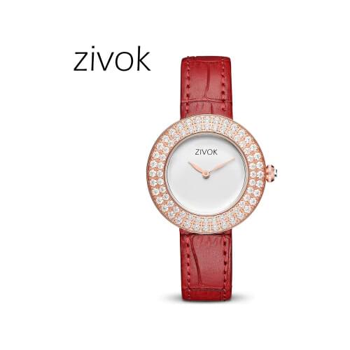 Fashion Women Watches ZIVOK Luxury Brand Girl Watch Casual Leather Ladies Dress Watches Water Resistant Women Clock