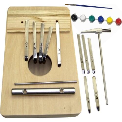 MUKU 10 key kalimba Simple and Fun DIY Kit Tool kalimba Handwork Support Painting Childrens Toy Assembly for Amateur