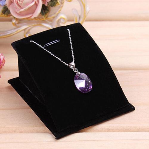 Soft Velvet Jewelry Necklace Pendant Drop Chain Display Holder Standing Stand Choker Earrings Elegant Organizer Show Bijoux NEW