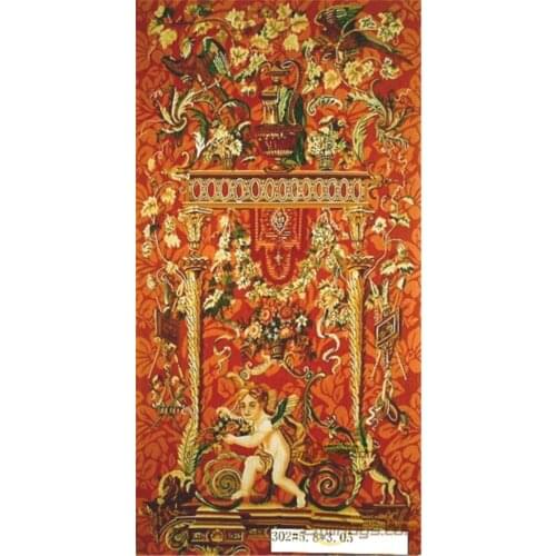 Antique Print French Aubusson Design Wallhanging walls tapestry Rectangular Geometric Patterns Tablecloth