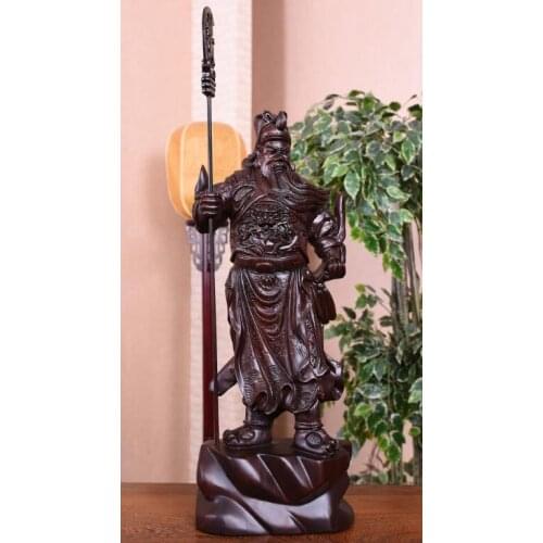 Real wood carving black sandalwood carving upright knife furnishing pieces town ha home decoration statue factory direct selling
