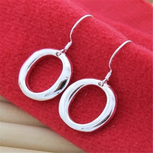 New 925 Sterling Silver Earrings O-Shaped Earrings For Women Fashion Jewelry Wedding Gifts
