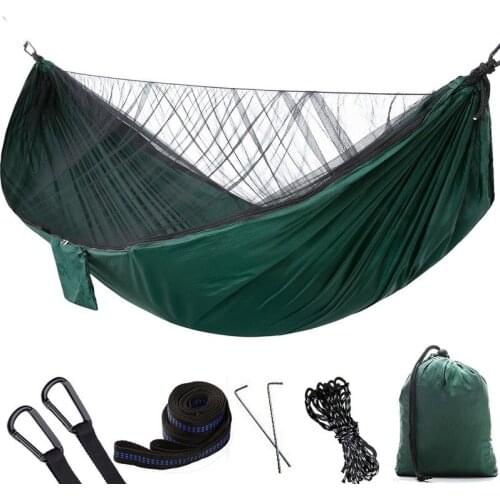 Aautomatic Quick Open Anti-mosquito Hammock 1-2 Person Portable Outdoor Camping Hammock High Qualit Hanging Bed Hunting Swing