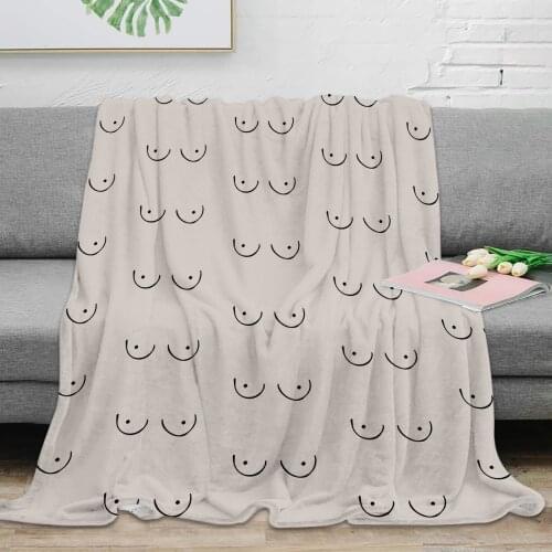 Boobs Throw Blanket Soft Warm Microfiber Blanket Flannel Blanket Blankets For Beds