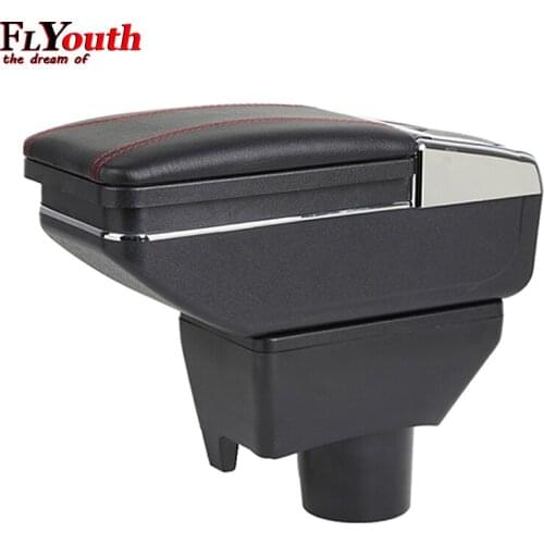 For Toyota Yaris L Vios FS 2014-2018 Car Armrest Box Center Storage Box With Cup Holder Ashtray Arm Rest Rotatable Car-Styling