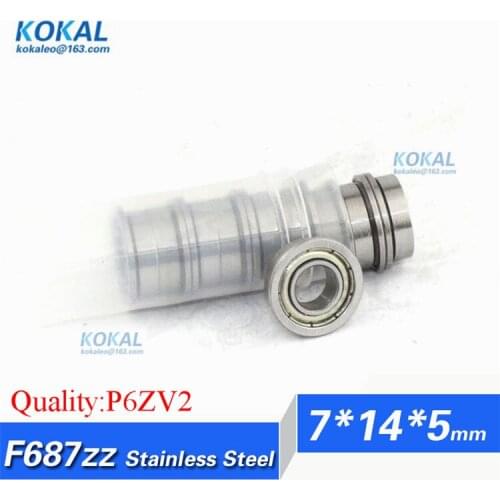 [SF687ZZ-P6]Free Shipping 10pcs ABEC-7 Stainless steel flange bushing equipment bearing SF687zz SF687-zz SF687 7*14*5*16*1mm