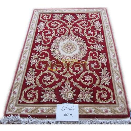 Savonnerie Style Hand Knotted Wool Pile Area Rug Woven Wool Rug Carpet Folk Art Mandala Area Runnerchinese aubusson rug