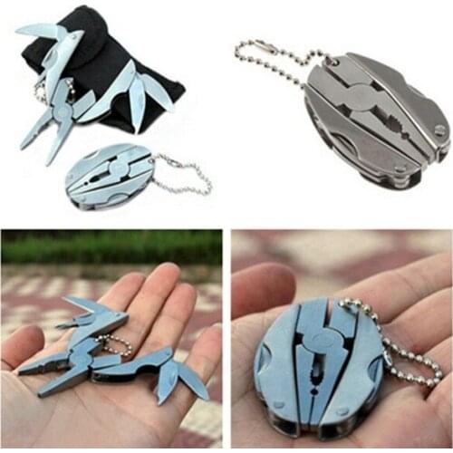 New 1PC Foldaway Keychain Pocket Multi Function Tools Set Mini Pliers Knife Screwdriver High Quality GYH