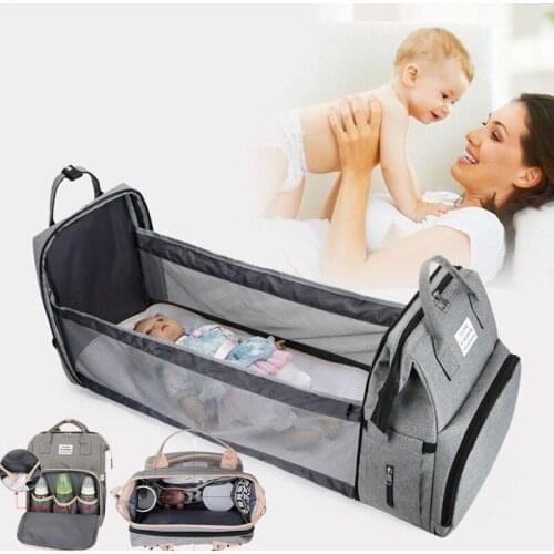 NEW Baby Diaper Bag Bed Backpack For Mom Maternity Bag For Stroller Nappy Bag Large Capacity Nursing Bag Baby Care Upgrade Hooks