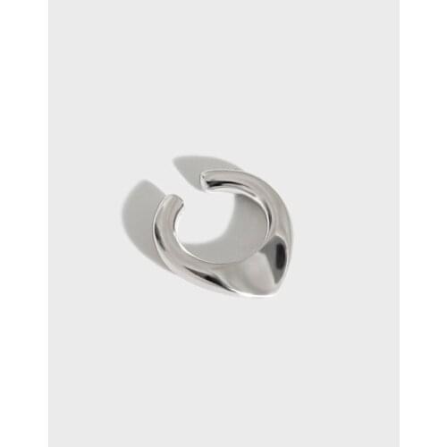 ONLY 1PC (No pierced) 925 Sterling silver Irregular Geometric CLIP Earrings jEWELRY TLE2141