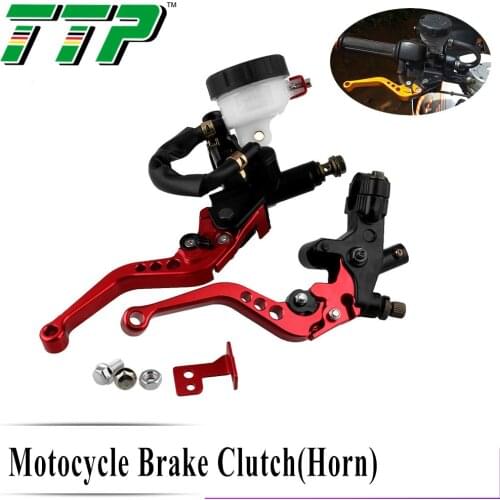 TTP CNC Universal Motorcycle Brake Clutch Master Cylinder Cable Clutch Radial Brake Assembly with 7/8 22mm Oil Cup