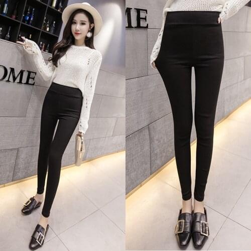 High waist outer wear elastic leggings female all-match casual pants pencil pants foot pants girls womens clothing wholesale