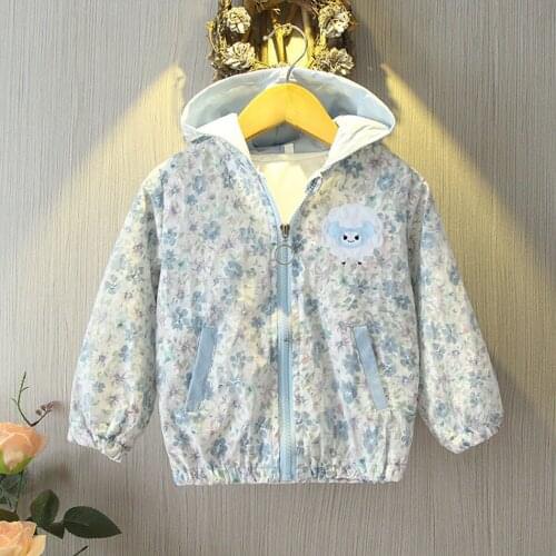 2021 New Spring Autumn Girls Windbreaker Coat Baby Kids 3D Horns Hooded Outwear Cartoon Coat Clothes Childrens Baseball Jacket