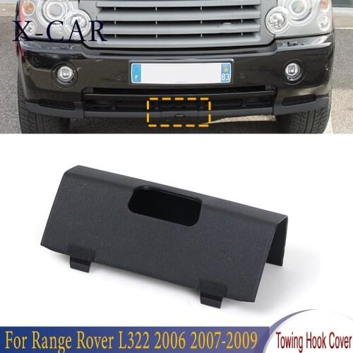 X-CAR 1 PCS Car Front Bumper Towing Hook Cover Black Car Accessories For Range Rover L322 2006 2007 2008 2009 DPC500280PUY