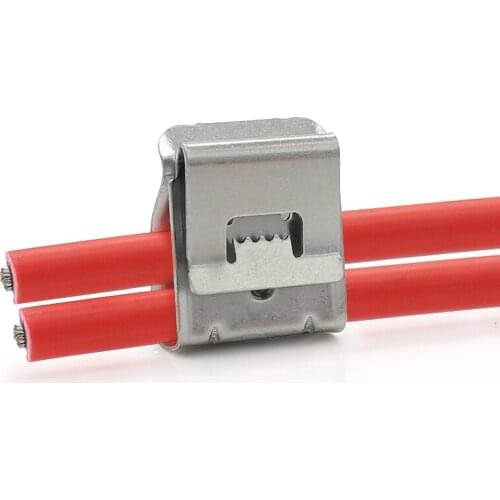 100pcs 304# Stainless Steel Solar PV Cable Clips Cable Clamp For 4sq 6sq 12awg 10awg PV solar cable fastener wire clamp