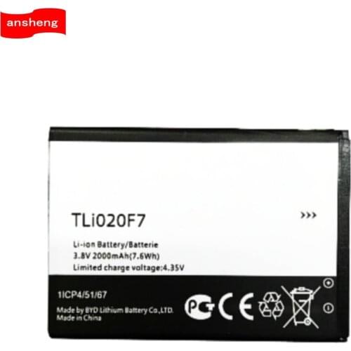 2000mAh TLI020F7 battery for Alcatel PIXI 4 5045D Pop 2 5042D C7 7040 7040D 7041 7041D J720 J720T J726T J7 Cellphone