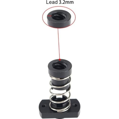 3D Printer T8 POM Anti-Backlash Spring Loaded Nut Elimination 2mm / 4mm / 8mm Q1JF