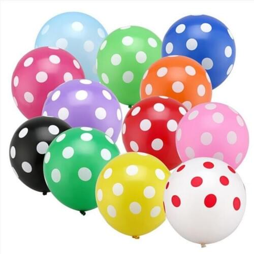 50pcs 12 inch Latex Polka Dots Balloons Wedding Birthday Balloons Decoration Globos Party Ballon palloncini anniversaire Kid Toy