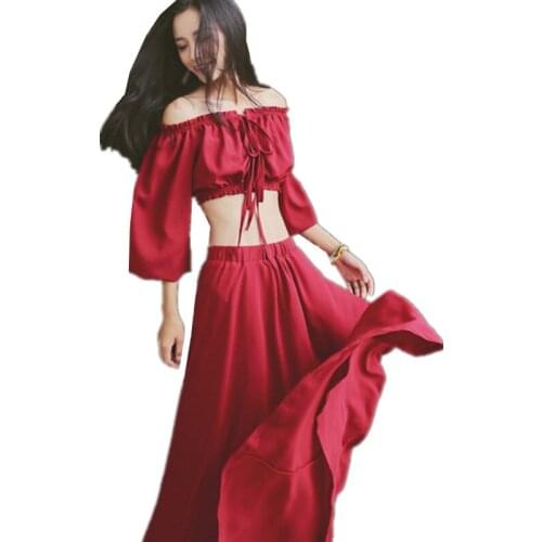 B3122 2020 summer new womens fashion sexy exposed navel vintage two-piece beach set cheap wholesale