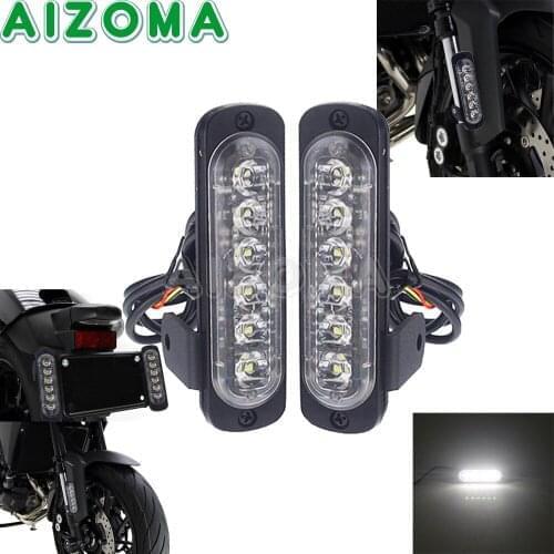 B6 Dual Motorcycle 12V LED Stop Brake Running Tail Light Rear Indicator License Plate Lamp For Harley Scooter Cafe Racer Models