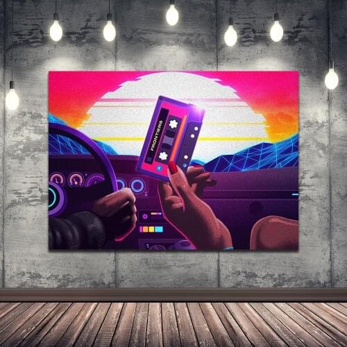 No Frame HD Printing Cars Radio Poster Canvas Wall Art Oil Painting Living Room Decor