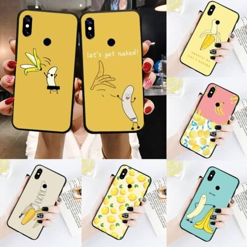 Fruit Banana Lemon Phone Case For Xiaomi Redmi Note 4 4x 5 6 7 8 pro S2 PLUS 6A PRO