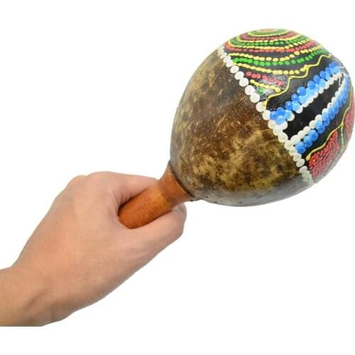 Coconut Shell Wooden Hand Painted Maraca Shaker for Kids Party Gift Parts Accessories